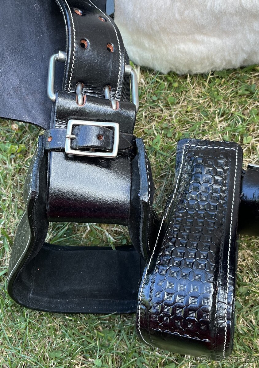 Westernové sedlo 9) černé Basket s úzkou bordurou - 6