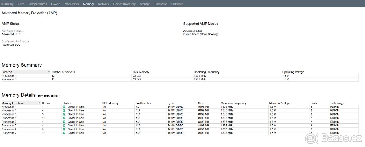 Server HP ProLiant DL380p Gen8 - Xeon E5-2690@2,90 GHz, 64GB - 6