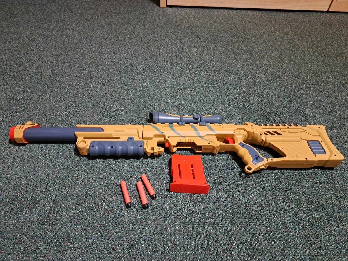 Pušky NERF Double Dealer a vojenská - 6