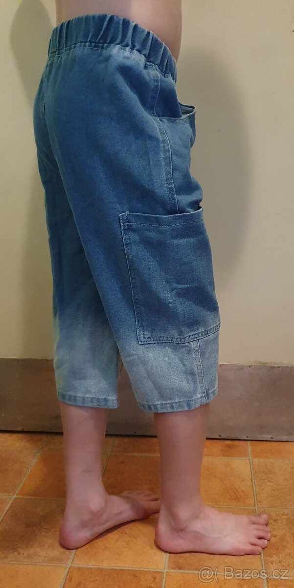 Riflové džínové kraťasy berbudy v.130 nové modré - 6