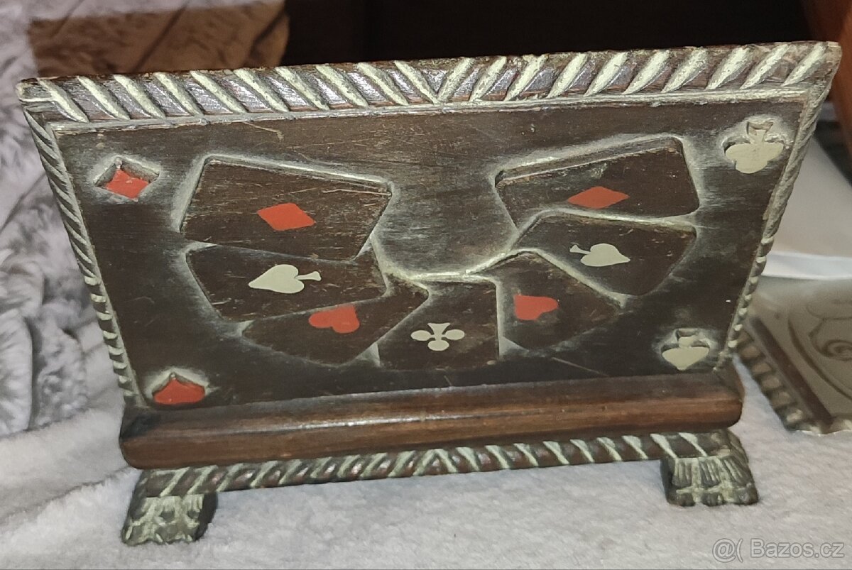 Dřevěná krabička na karty - 6