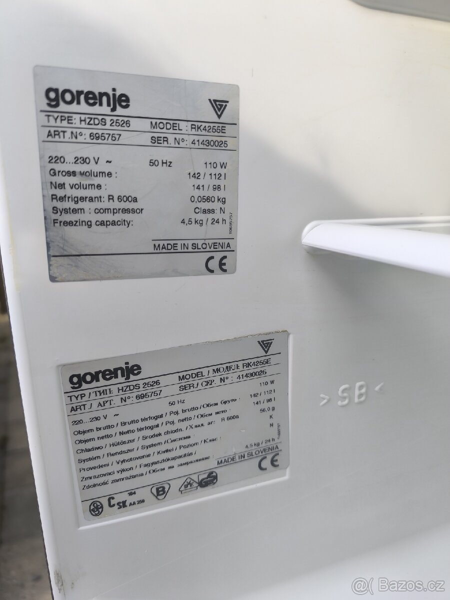 Lednice s mrazákem Gorenje. - 6