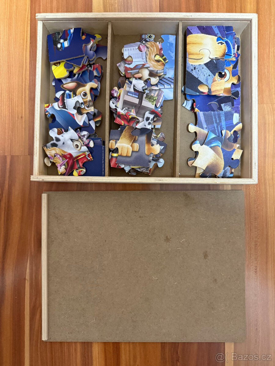 Dřevěné puzzle Tlapková patrola 3x24 dílků - 6