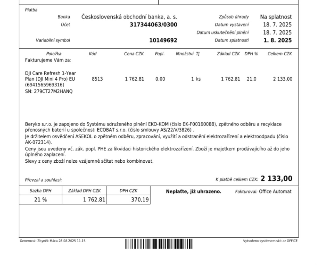 DJI Mini 4 Pro Fly More Combo RC2 + ZÁRUKA + Care refresh - 6