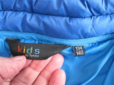 Přechodná prošívaná modrá bunda TCHIBO vel.140 - 6