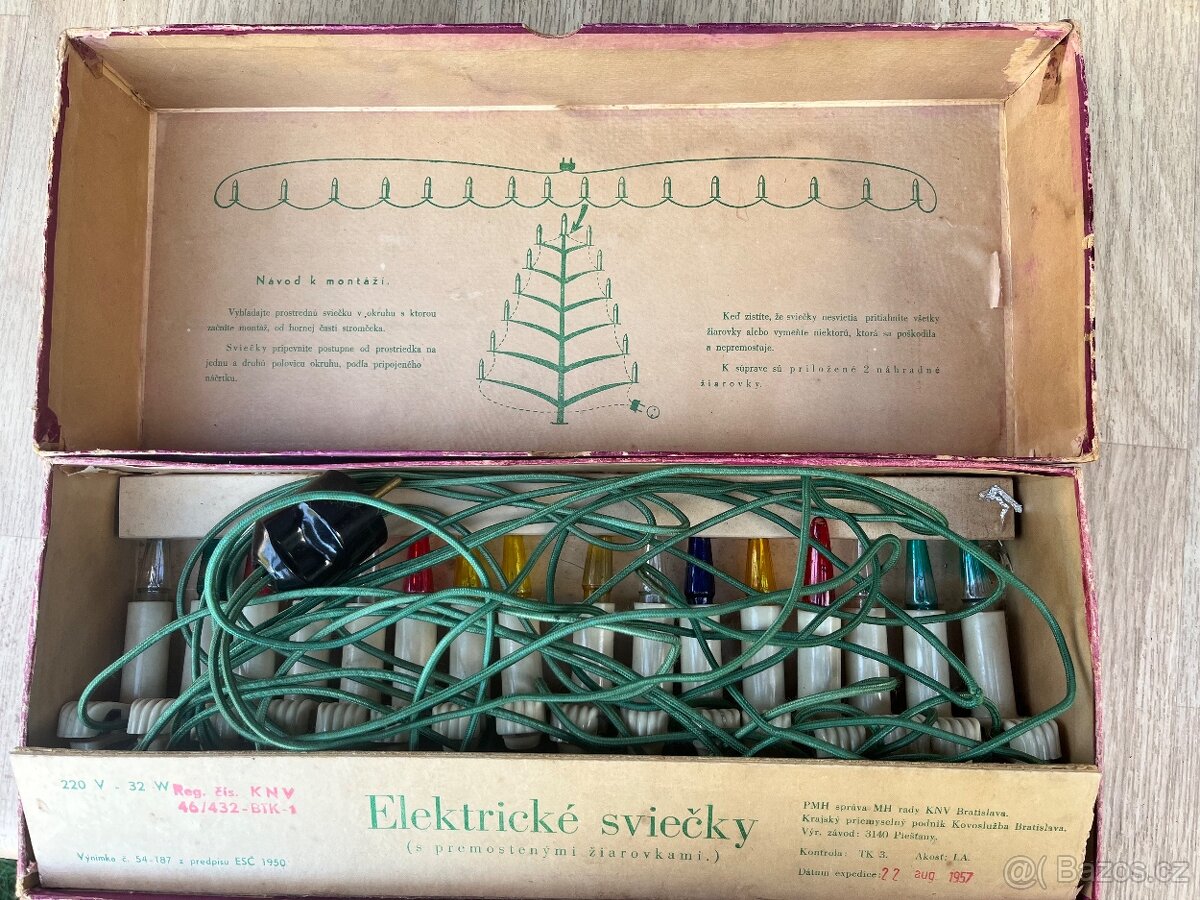Prodám vánočí el. svíčky z roku 1957 - 6