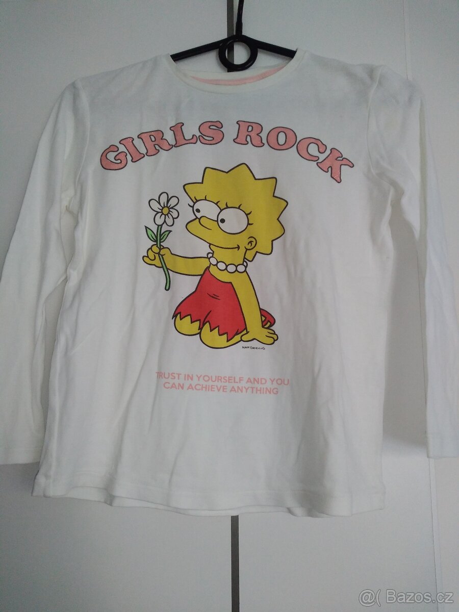 Šedý kabátek zn. Doudou 4r., růžové a meruň. mikiny 122/128 - 6