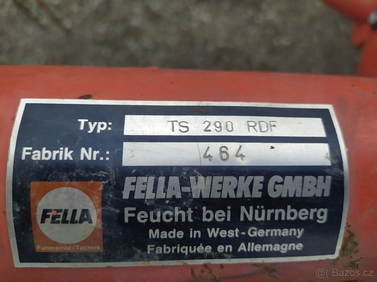Shrnovač píce Fella TS 290 RDF, záběr 2,8 m bez vůle v převo - 6