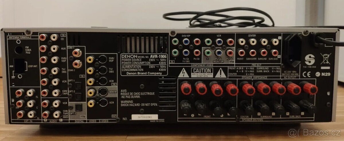 Denon AVR-1906 Dolby Digital 7.1 x115W AV Receiver, DO návod - 6