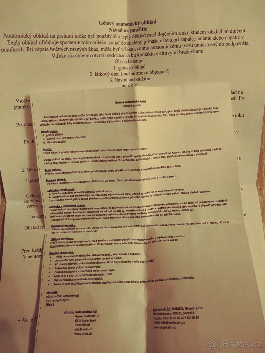 Ardo ThermoPack gelový anatomický obklad - NOVÝ - 6