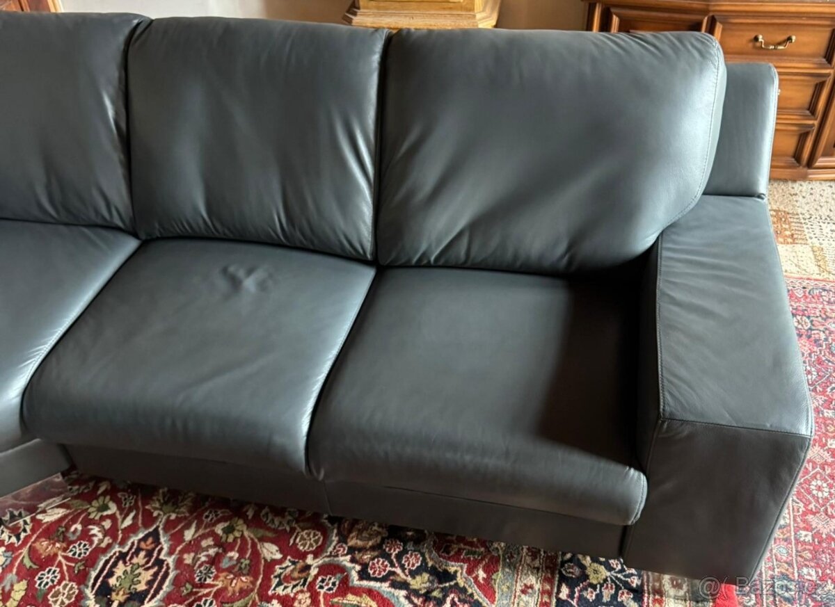 Kožená sedací souprava do U, 5210 - 6