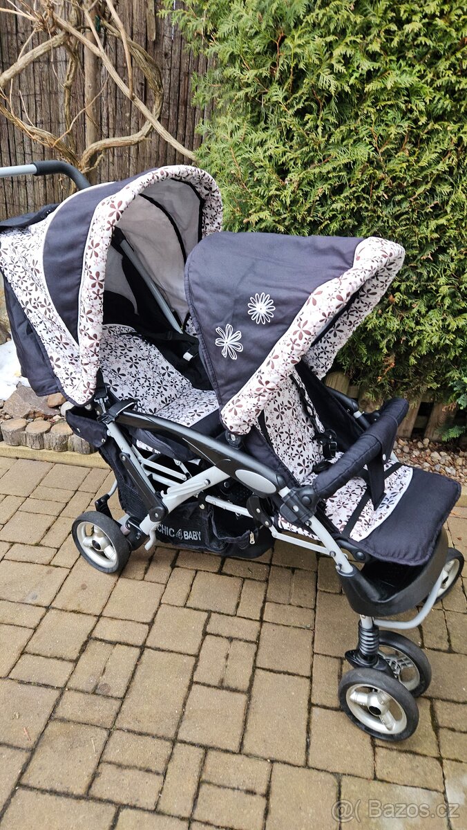 Dvojkočárek chic 4 baby tandemový - 6