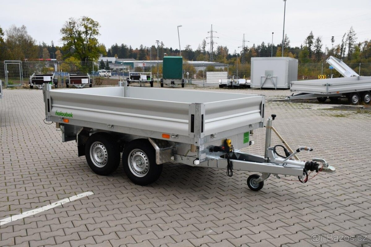 Třístranný sklápěcí přívěs do 2700 kg 2,6m ELEKTOHYDRAULIKA - 6