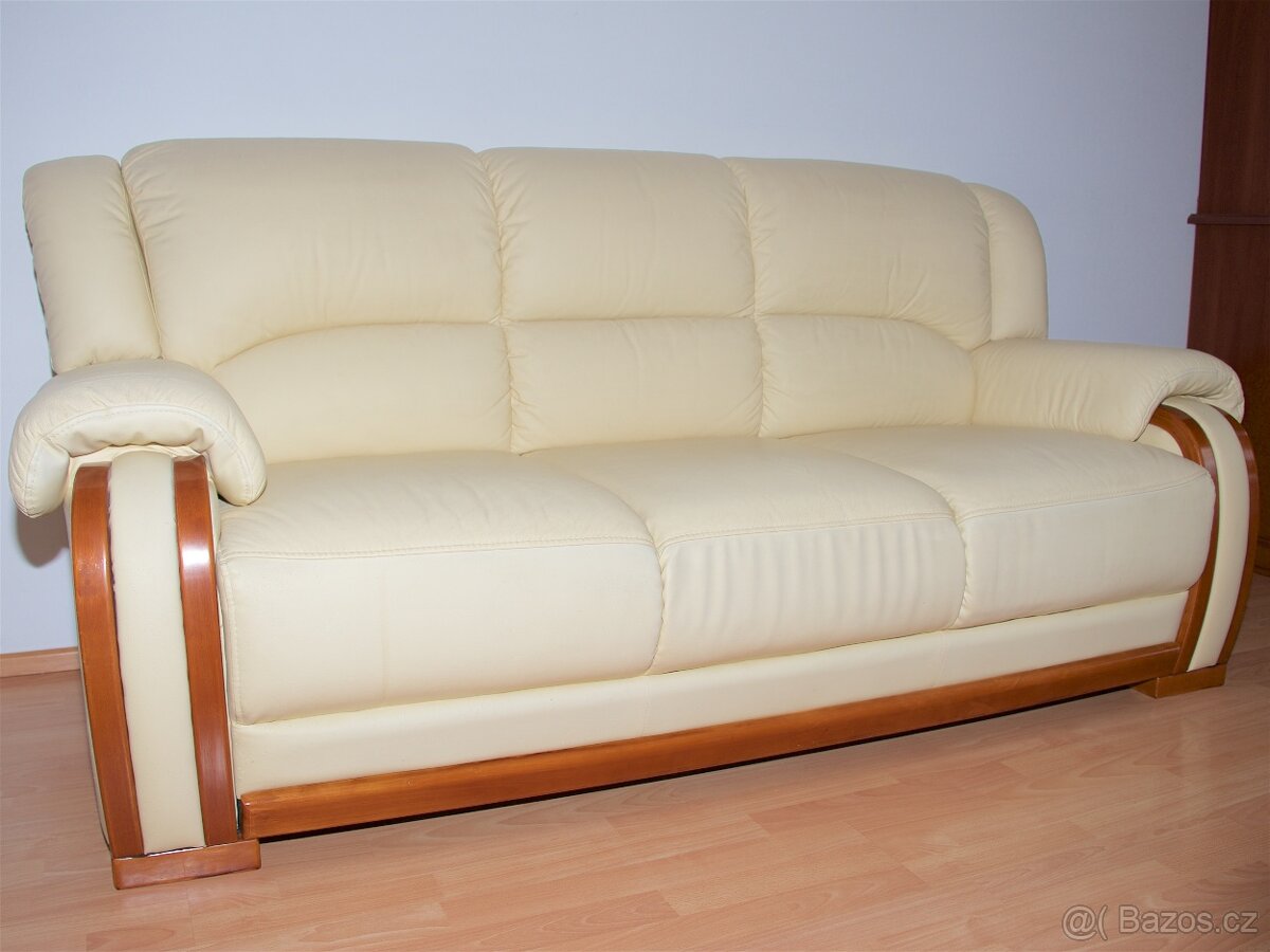 Kožená sedací souprava 3+2+1 nerozkládací - 6