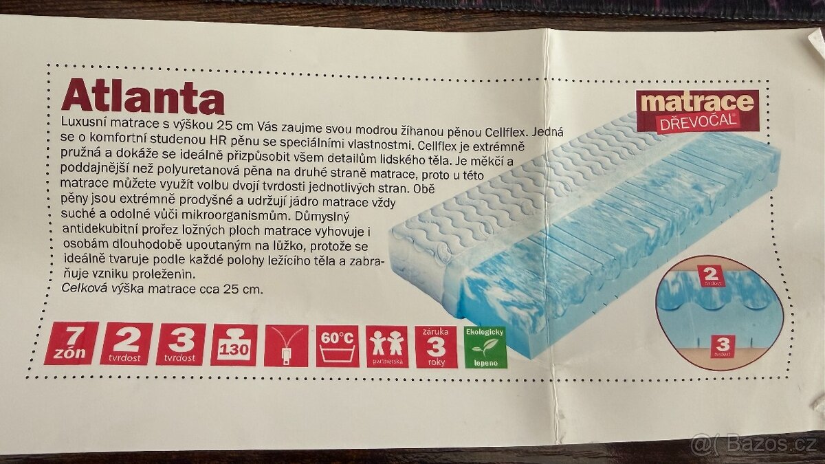 Matrace Dřevočál Atlanta - česká výroba - 6