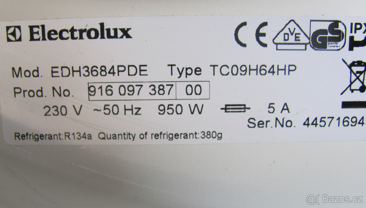 KONDENZAČNÍ SUŠIČKA PRÁDLA ELECTROLUX - 8KG - A++ - 6