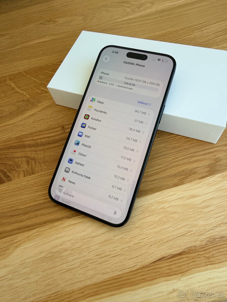 iPhone 15 Pro Max 256GB Black Titanium 89% krásný stav - 6