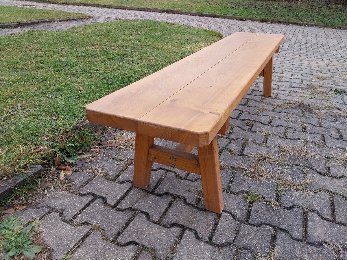 Dřevěná pevná lavice - 6