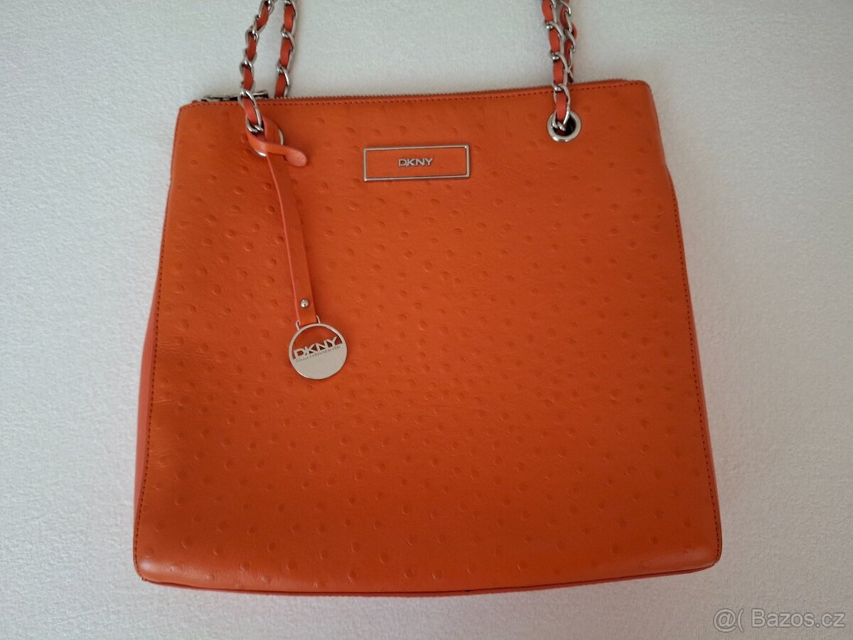 NOVÁ ZNAČKOVÁ KOŽENÁ CROSSBODY KABELKA, zn. DKNY - 6