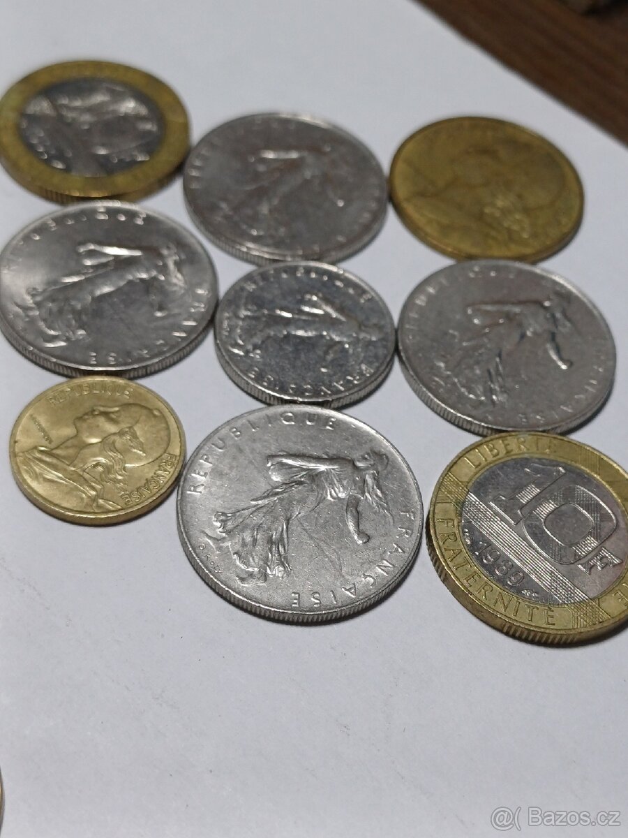 Francouzské mince různé ročníky - 6