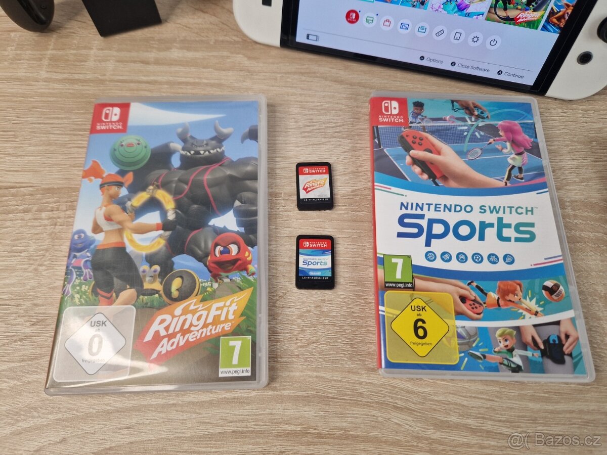 Nintendo Switch OLED + HRY / RING FIT - ZÁRUKA 1 ROK - 6