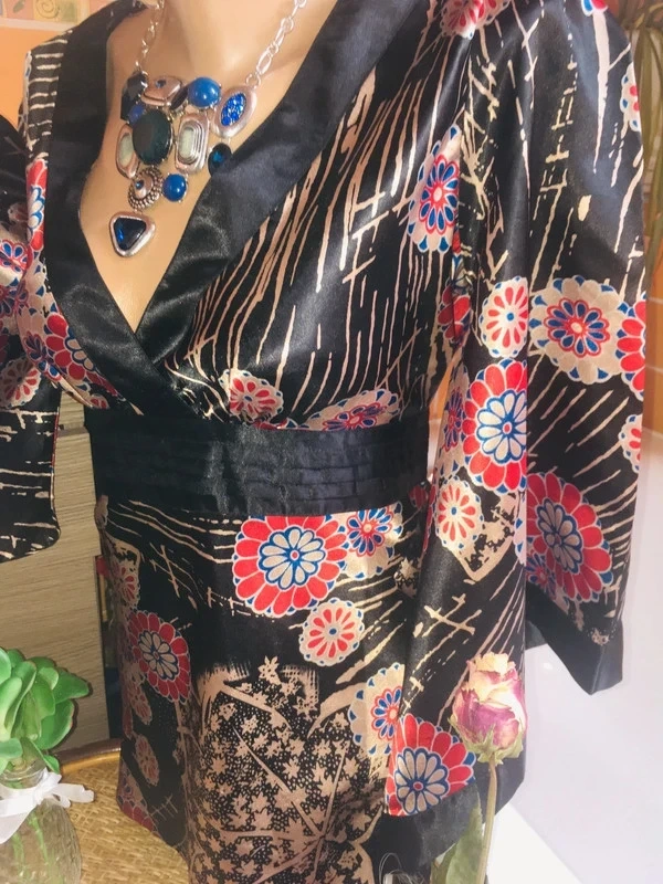 satenova# halenka# tunika# spolecenske# sirokerukavy# japons - 6