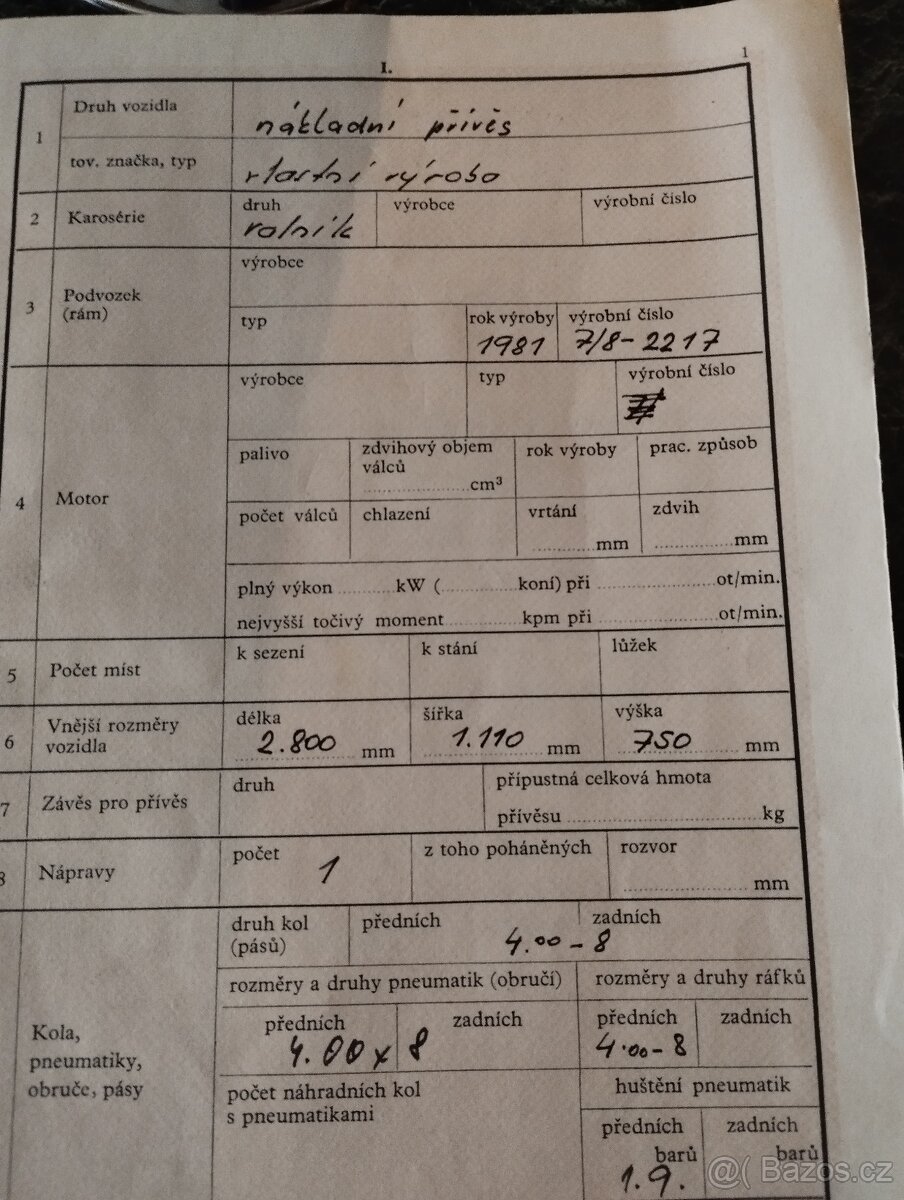 Přívěsný vozík - 6