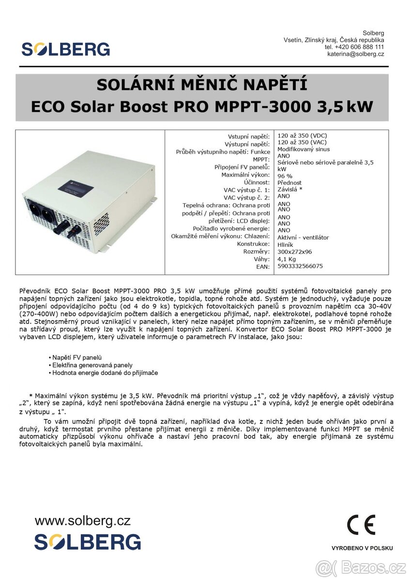 Regulátor MPPT3000 Azo Digital - 6