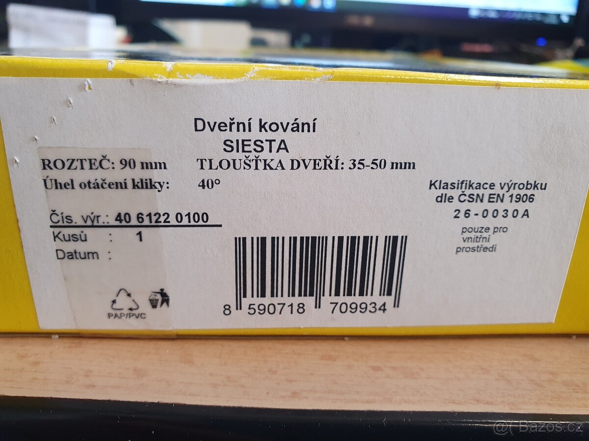 Dveřní kování SIESTA Rostex chrom stříbrné klíč - 6