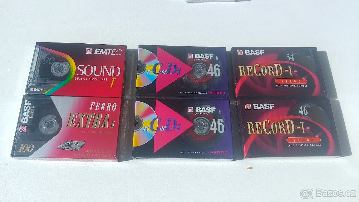 Audiokazety TDK, Maxell, BASF, Sony, Goldstar - 6