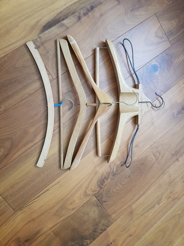 Sada klasických dřevěných ramínek - 6