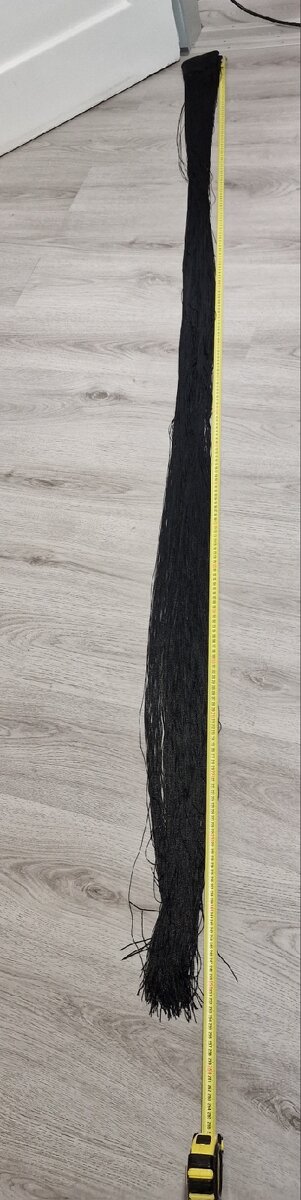 Provázková záclona černé barvy 100x250cm - 6