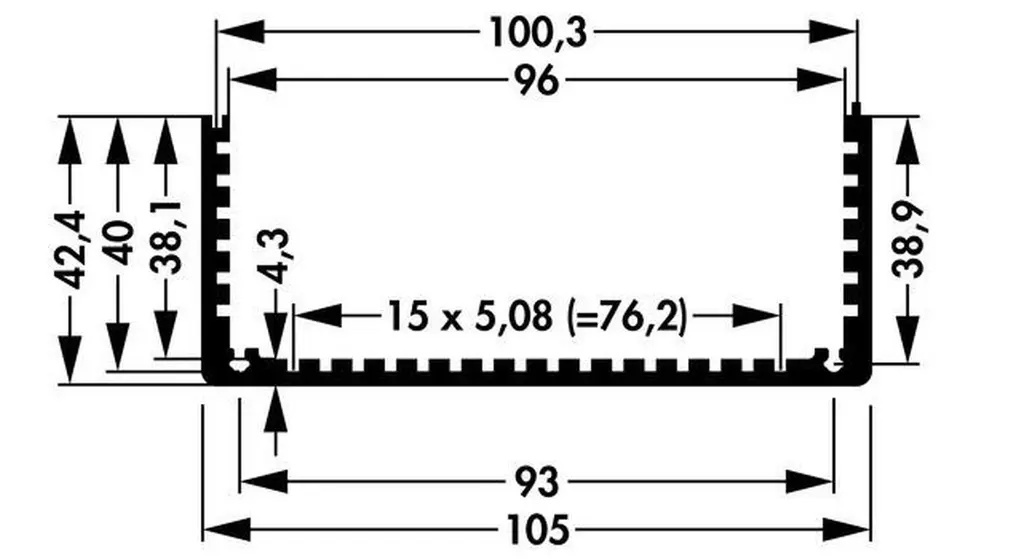 Přístrojový chladič žebrovaný hliníkový, nový - 6
