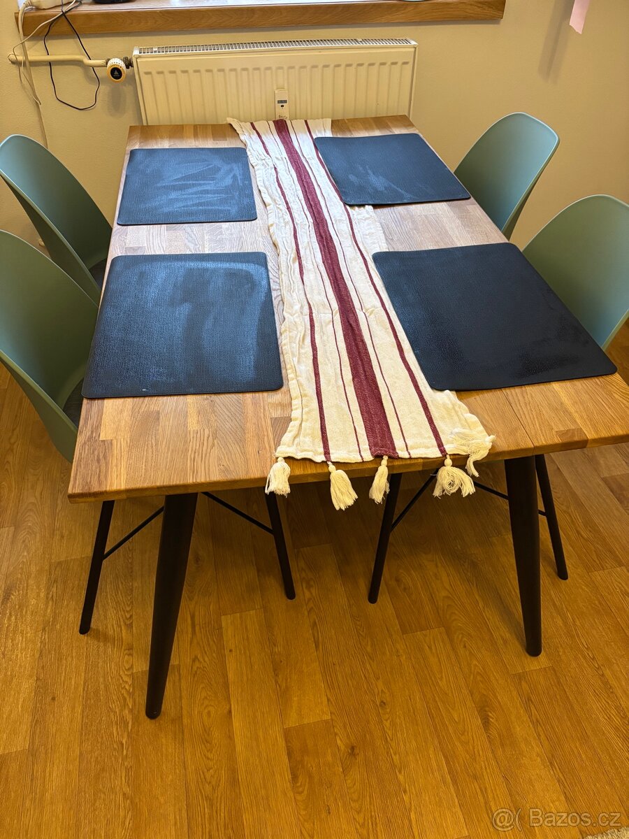 4 zidle barva mint. Polstrovaní šedé - 6