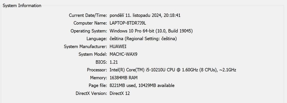 Huawei Matebook X Pro 2020 i5 - 6