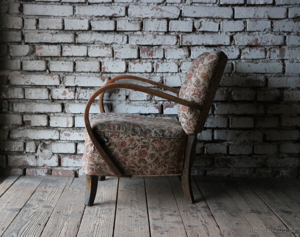Křeslo / koktejlové / Halabala - 6
