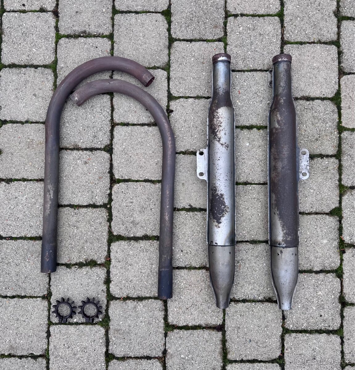 Jawa ČZ malá kývačka i půlbuben - výfuky - 6