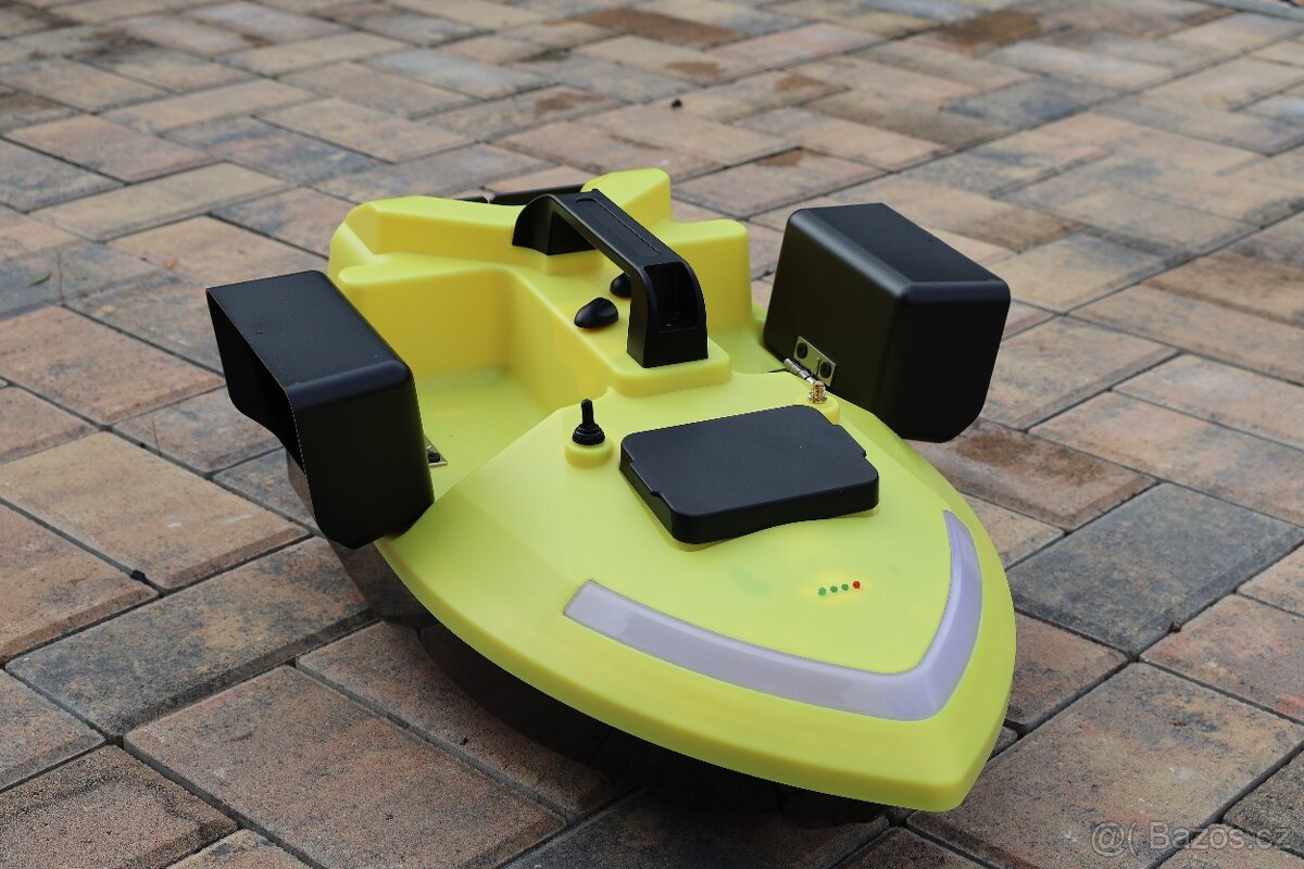 Fosforeskující zavážecí loďka s GPS, Český návod, silná BATE - 6