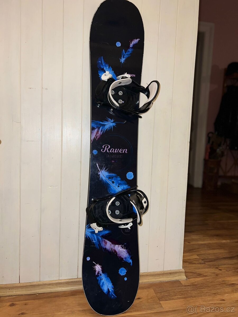 Prodám damské prkno RAVEN 143cm s vázáním Beany - 6