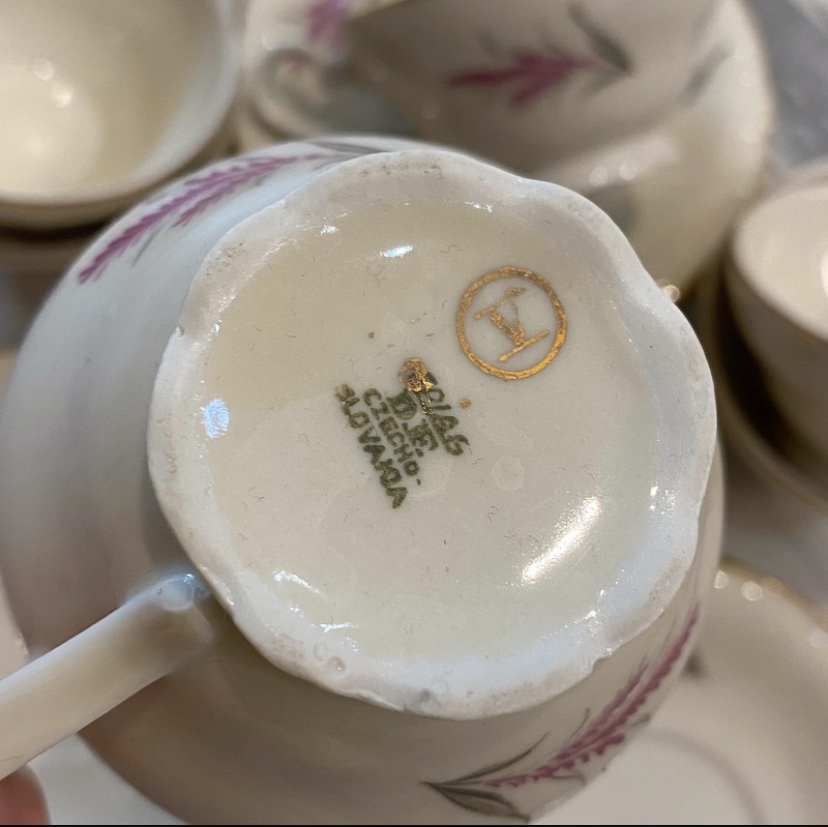 Starožitná romantická sada mini šálků - 6