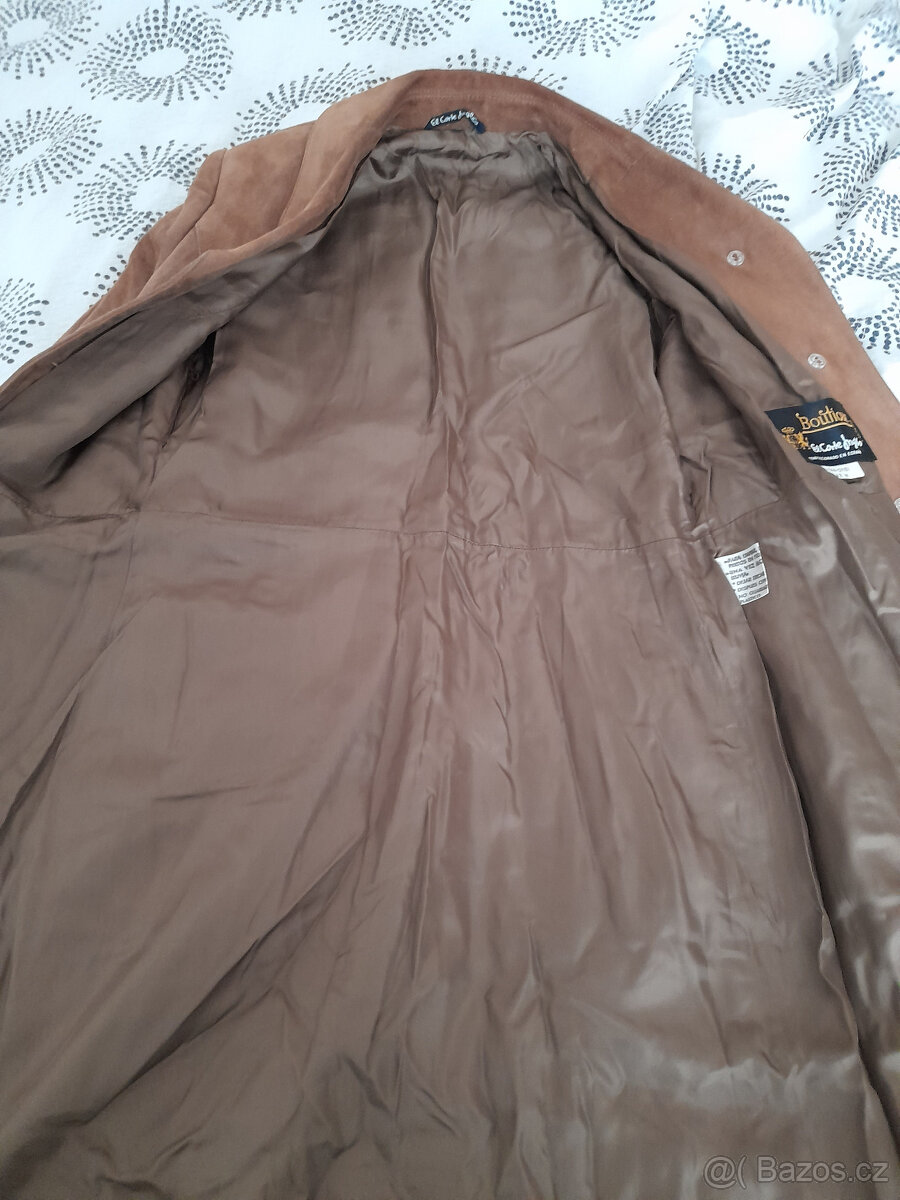 Hnědý semišový kabát, vel. 42 - 6