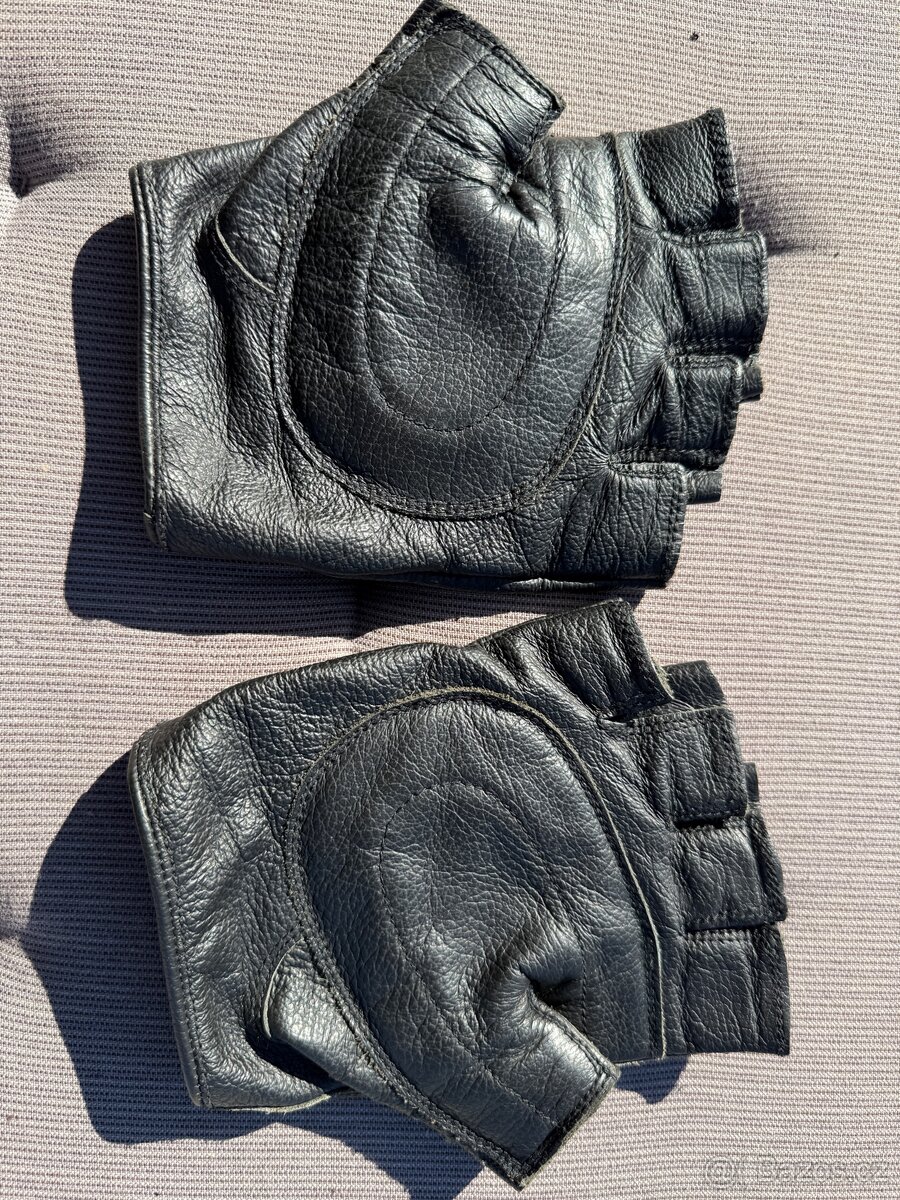 Kožené motorkářské rukavice. - 6