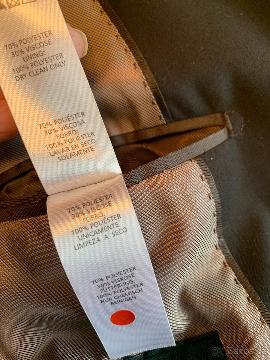 pánský černý oblek - vel. M - slim fit - 6