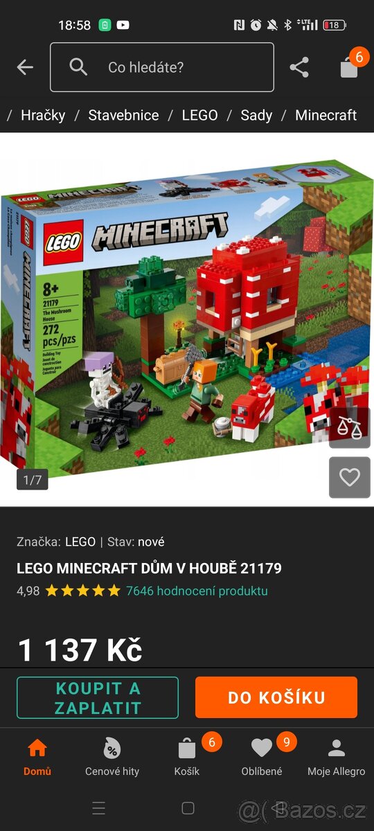 Lego Minecraft mix setů - 6