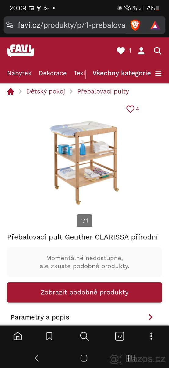 Přebalovací pult Geuther Clara - 6