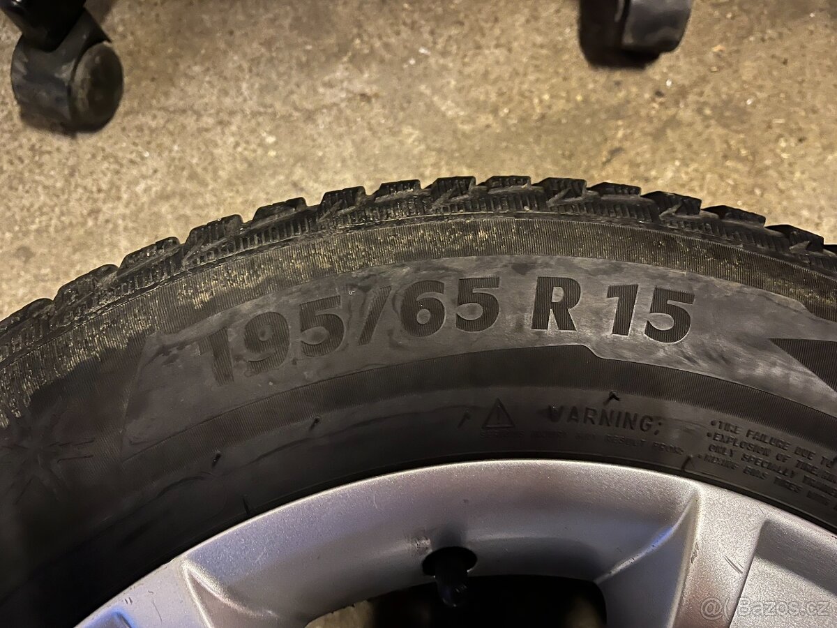 195/65 R15 zimní pneu, alu kola Škoda - 6