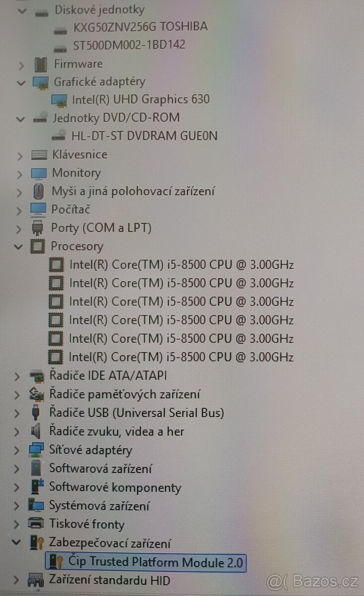 Lenovo ThinkCentre M710e i5-8500 (4x3-4,1GHz),16 GB RAM,256G - 6