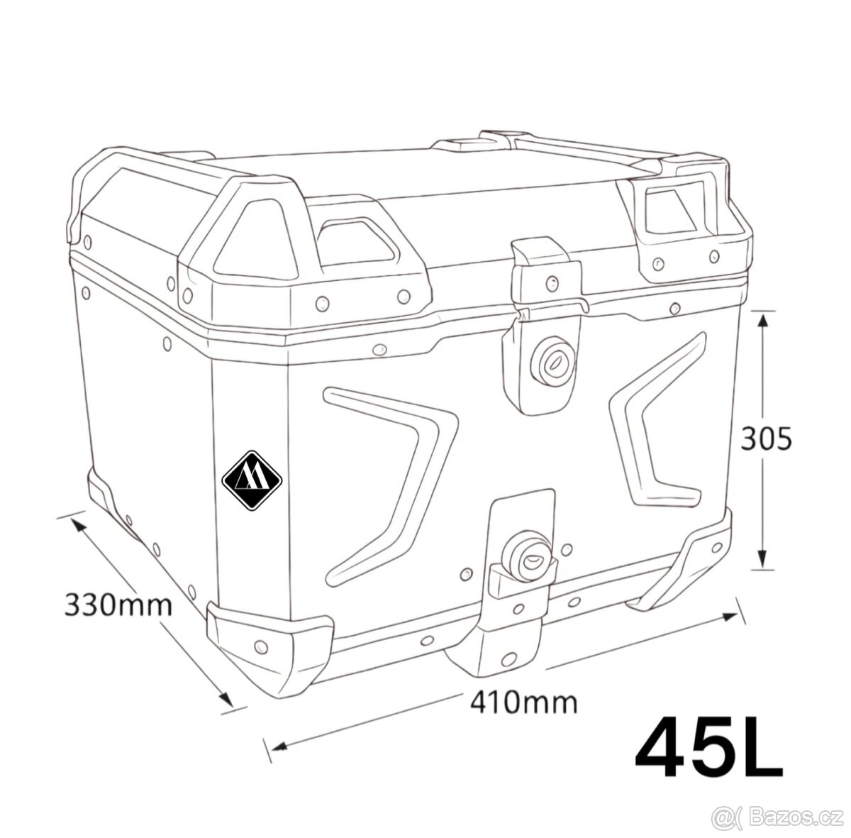 Kufr na motorku ABS topkoffer 45L X-Line - 6
