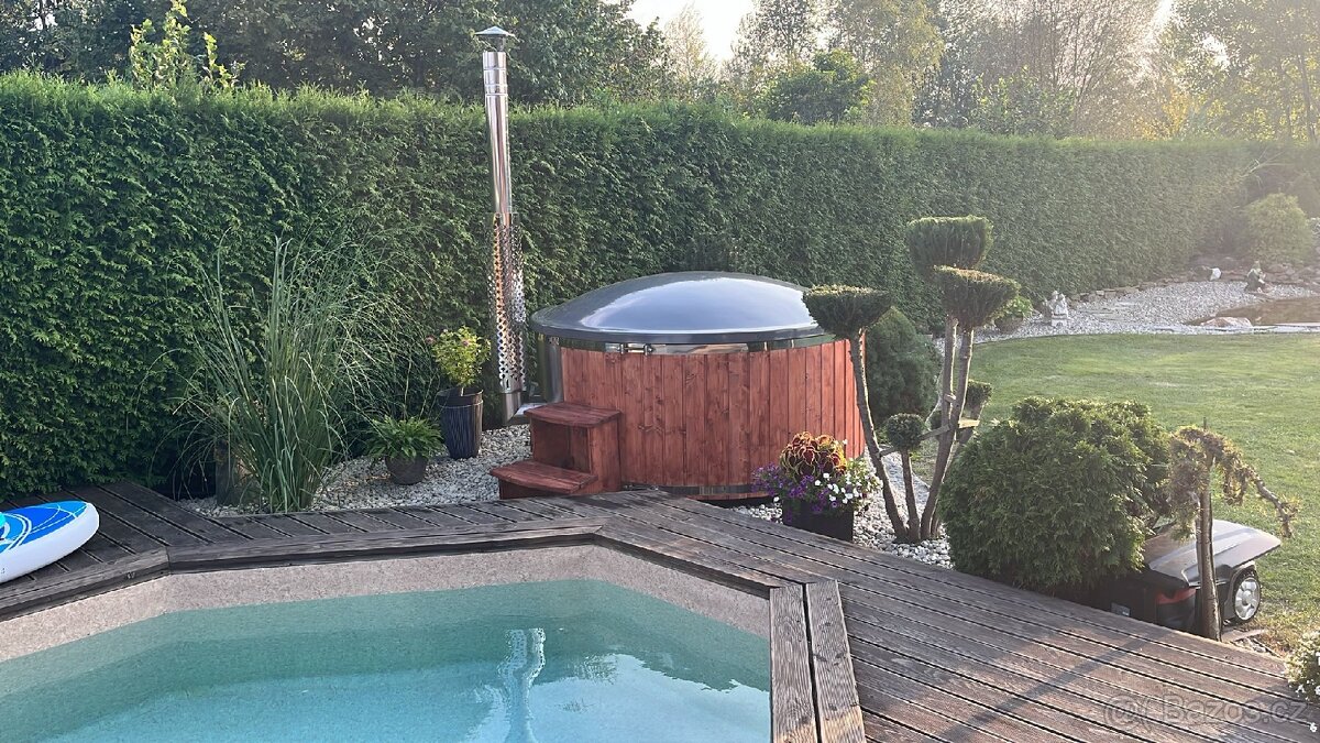 Prodám koupací sud ,finskavana. sklolaminatova vložka 180 cm - 6