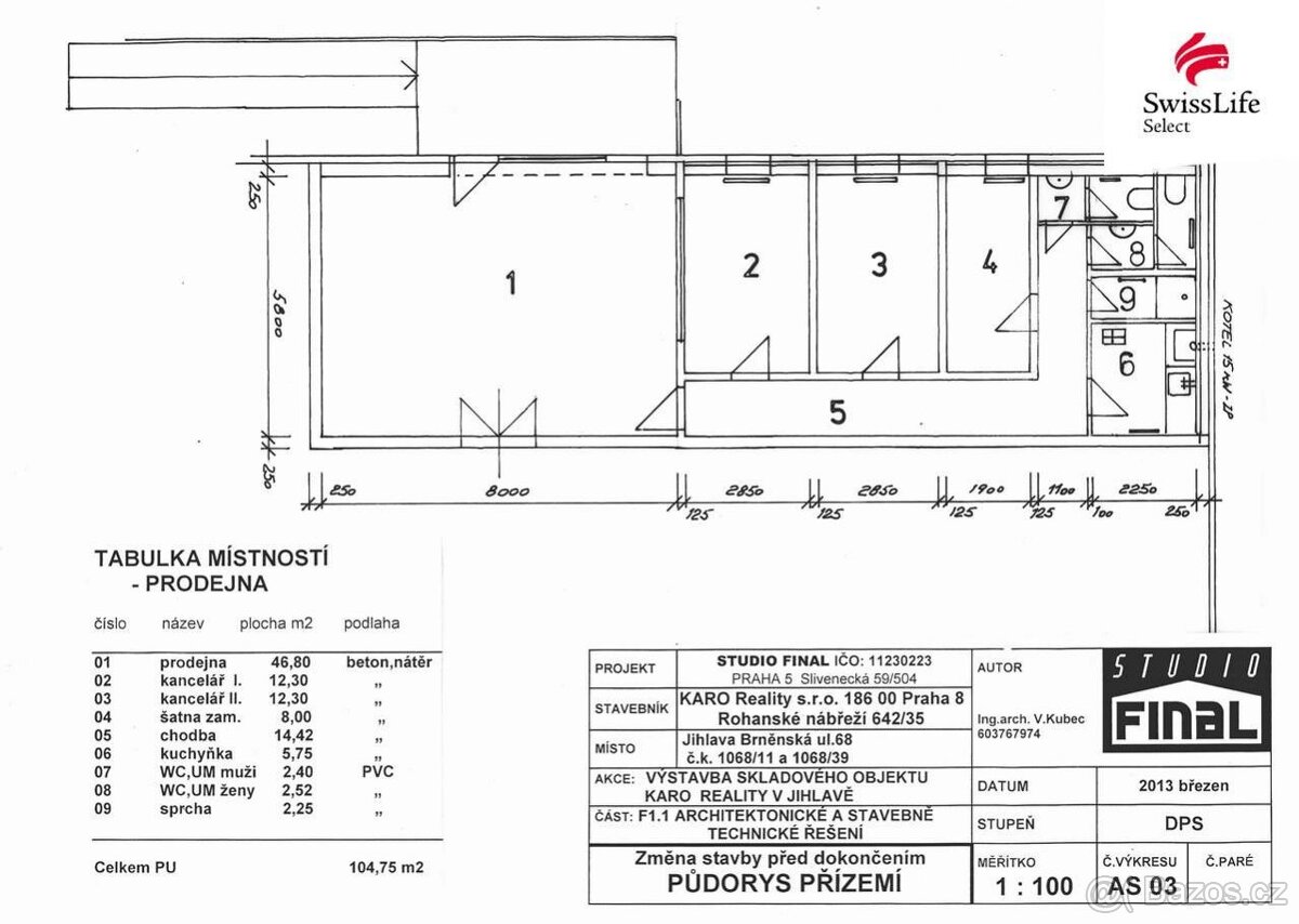 Pronájem skladového prostoru 789 m2 Brněnská, Jihlava - 6